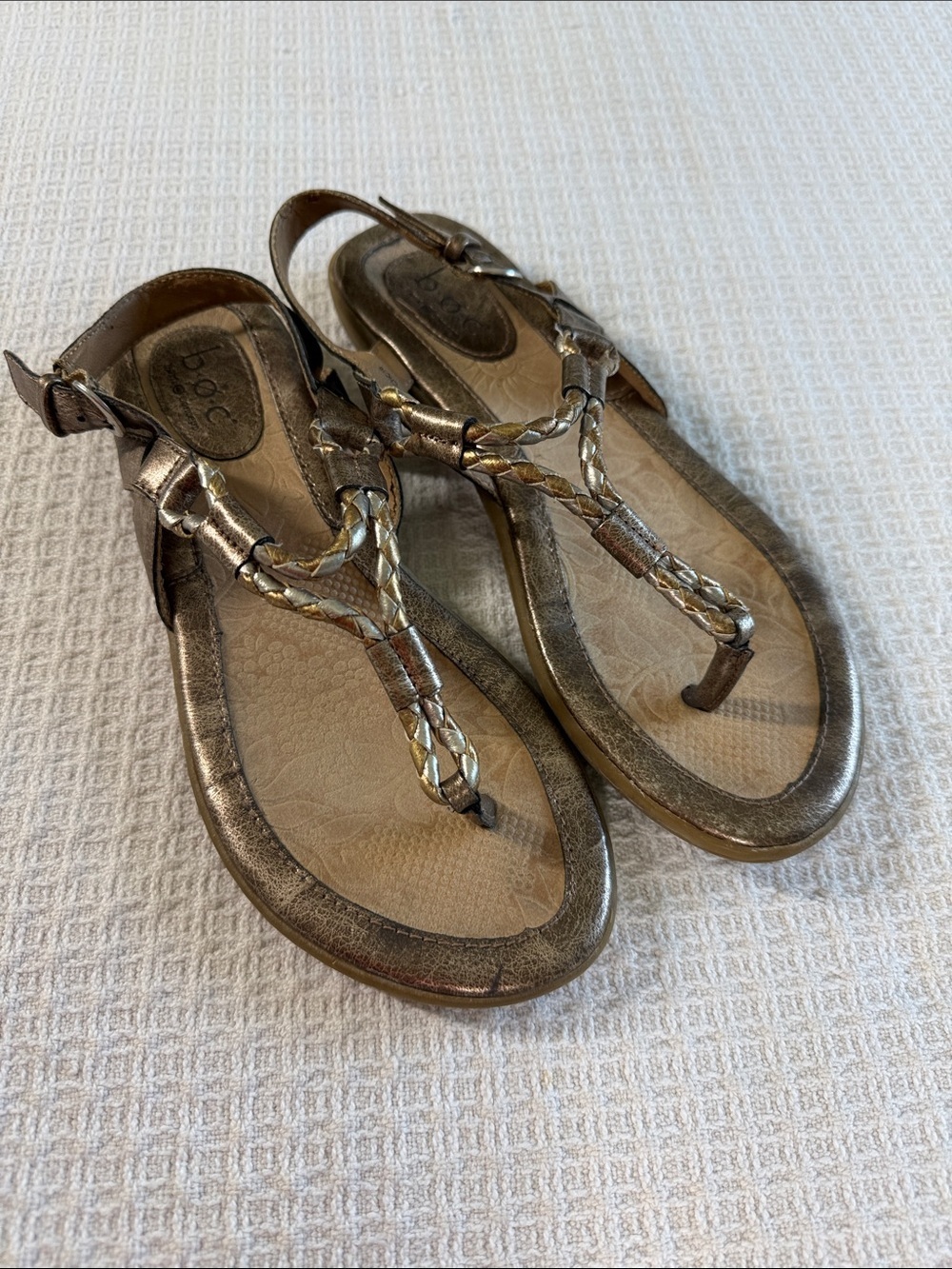 BOC bronze metallic sandals size 7